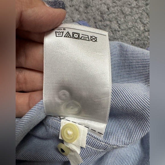 Banana Republic Men’s Custom 078 Wash Shirt Camden Fit Button Down Blue Large - Picture 4 of 12